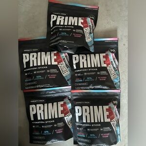 Prime hydration packets 5 packs of 30 variety $150 electrolytes mix 150 sticks